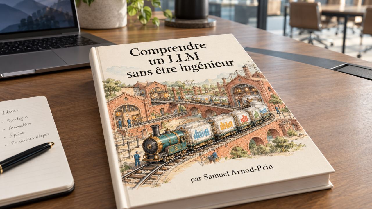 Comprendre un LLM sans être ingénieur : un livre illustré d'un petit train