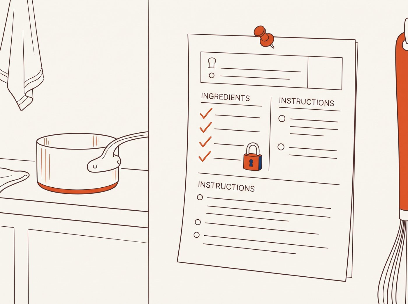 La fiche recette : ce que j'obtiens, ce que je fournis, les vérifications